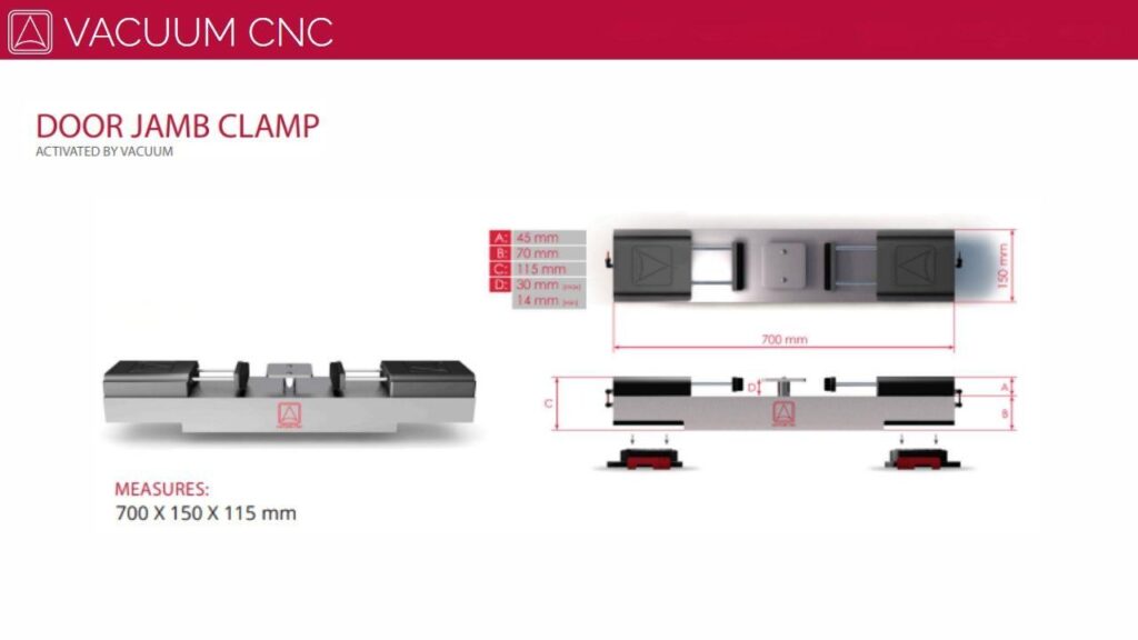 Vacuum CNC Door Jamb Clamp for CNC Machines