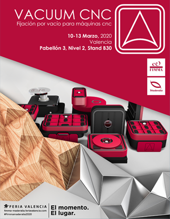 Vacuum cnc asistirá a la feria de la madera FIMMA Maderalia en Valencia (2020)
